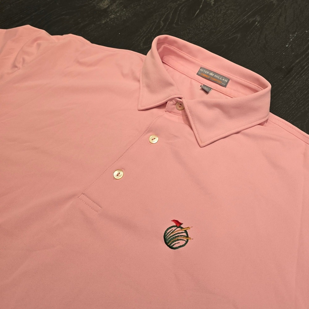 Peter Millar Summer Comfort Pink Polo Shirt Mens‎ XL Purchase Country Club Golf